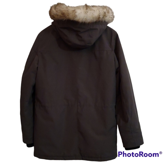 Alfani Faux Fur Hooded Parker Coat Jacket Small - Picture 4 of 5